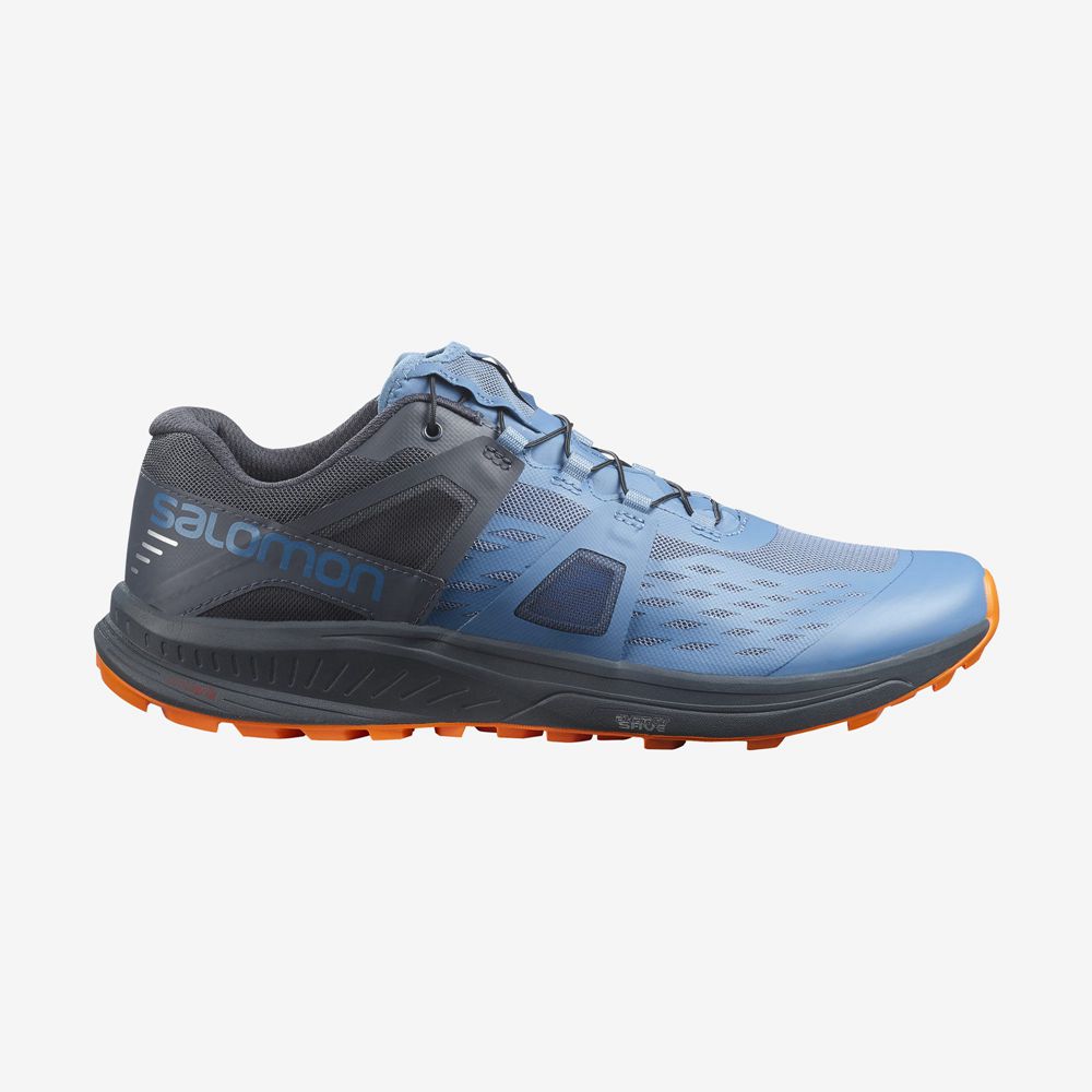 Salomon Israel ULTRA /PRO - Mens Trail Running Shoes - Blue / Black (XQBR-34582)